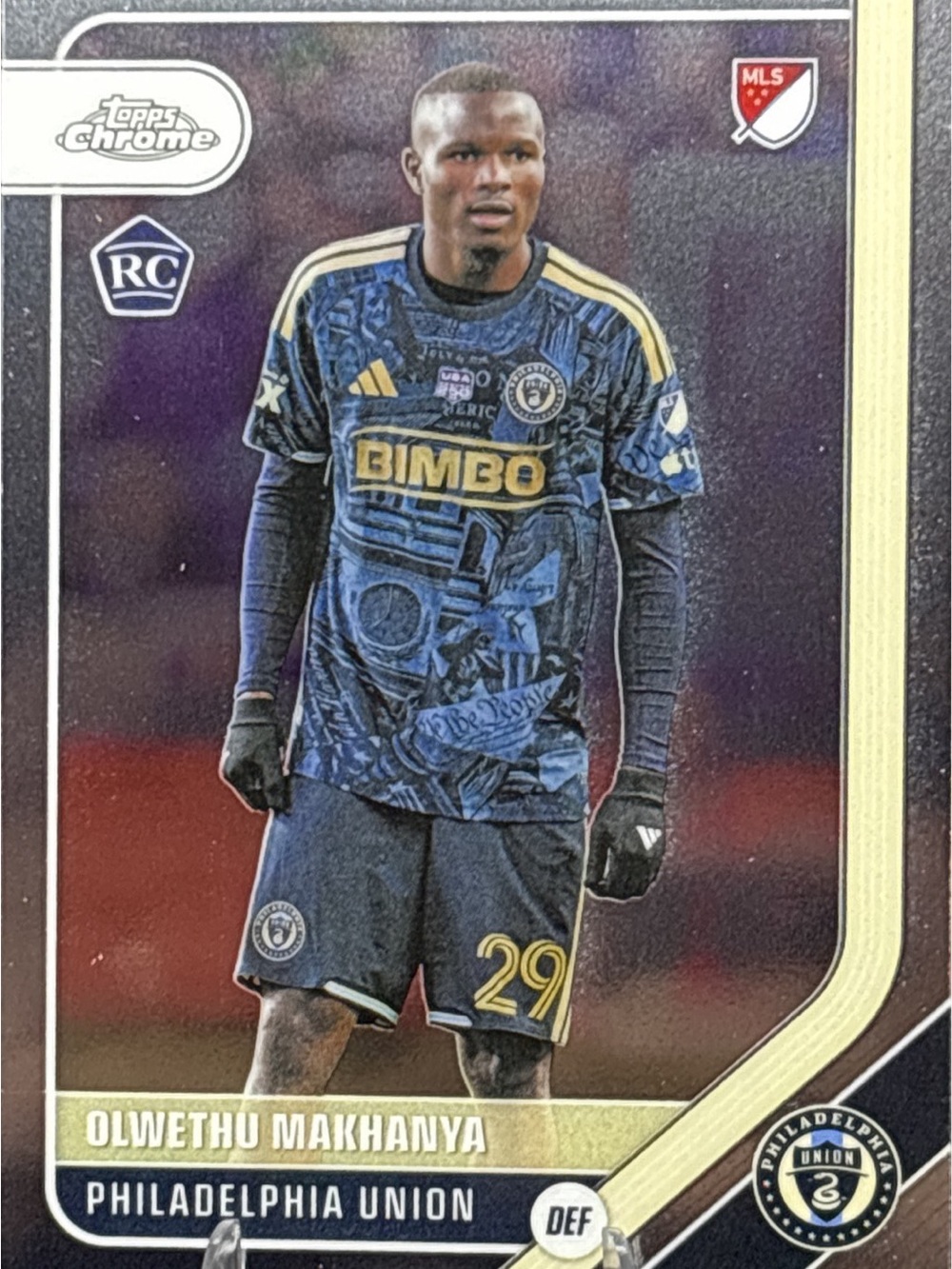 Topps Chrome Olwetgu Makhanya Philadelphia Union Rookie Soccer Card